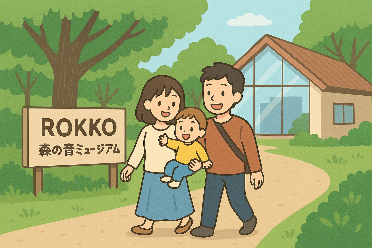 森の音ミュージアムを楽しむ子連れ家族