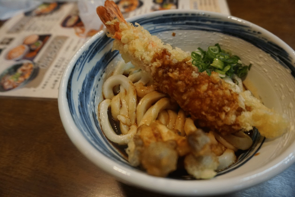七越茶屋の天ぷら伊勢うどん
