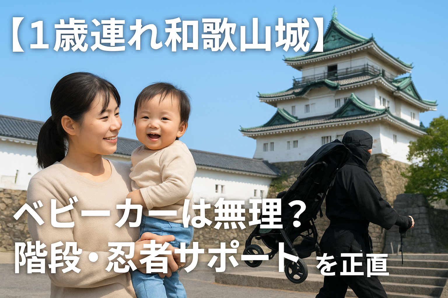 1歳を連れて和歌山城へ
