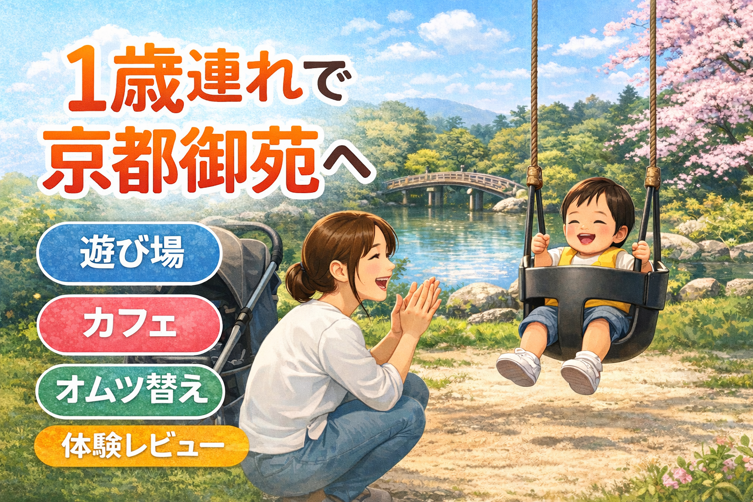 京都御苑に１歳と行ったブログ