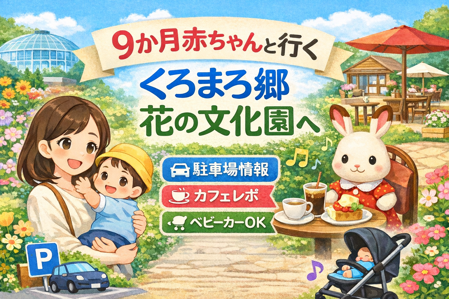 9か月の赤ちゃんを連れて花の文化園に行った話