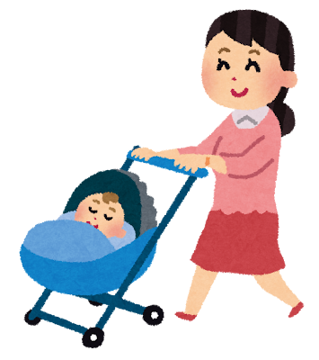 ベビーカーを押す女性